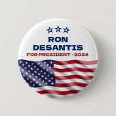Ron Desantis voor President 2024 Ronde Button 5,7 Cm (Voorkant)