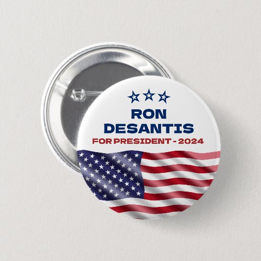 Ron Desantis voor President 2024 Ronde Button 5,7 Cm (Voorkant /achterkant)