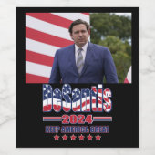 Ron DeSantis voor President 2024 Wijn Etiket (Enkel label)