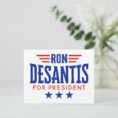 Ron DeSantis voor President - Campagne Briefkaart (Staand voorkant)