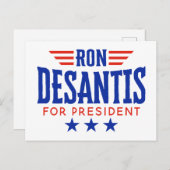 Ron DeSantis voor President - Campagne Briefkaart (Voorkant / Achterkant)