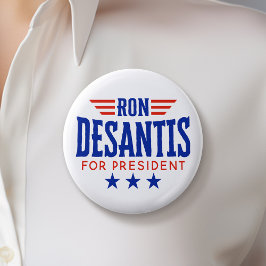 Ron DeSantis voor President - Campagne Ronde Button 5,7 Cm