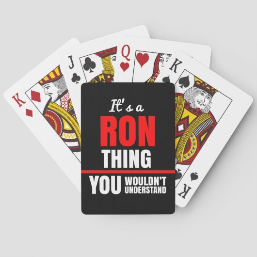 Ron ding dat je niet zou begrijpen pokerkaarten (Achterkant)