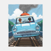 Ron & HARRY POTTER™ in vliegende auto naar HOGWART Fleece Deken (Voorkant)