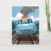 Ron & HARRY POTTER™ in vliegende auto naar HOGWART Kaart (Voorkant)