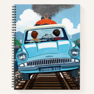 Ron & HARRY POTTER™ in vliegende auto naar HOGWART Notitieboek
