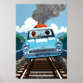 Ron & HARRY POTTER™ in vliegende auto naar HOGWART Poster (Voorkant)