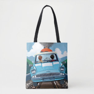 Ron & HARRY POTTER™ in vliegende auto naar HOGWART Tote Bag