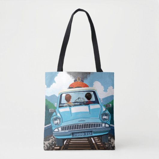 Ron & HARRY POTTER™ in vliegende auto naar HOGWART Tote Bag (Voorkant)