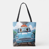Ron & HARRY POTTER™ in vliegende auto naar HOGWART Tote Bag (Achterkant)
