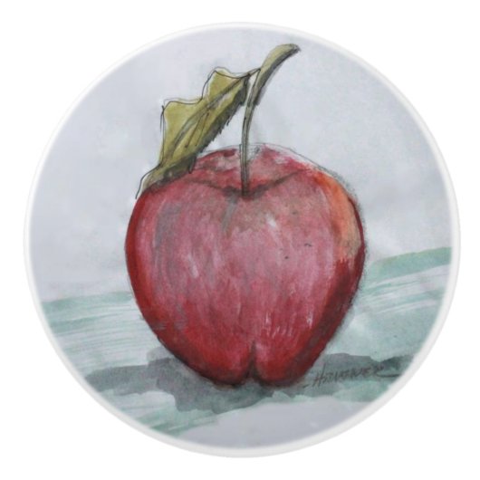 Ron Hevener Apple Knob Keramische Knop (Voorkant)