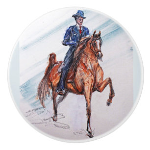 Ron Hevener Arabian Park Horse Keramische Knop