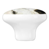 Ron Hevener Boston Terrier Doorknob Keramische Knop (Zijkant)