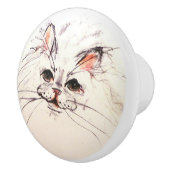 Ron Hevener Cat Keramische Knop (Rechts)