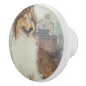 Ron Hevener Collie Dog Keramische Knop (Rechts)