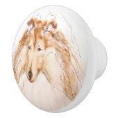 Ron Hevener Collie Dog Keramische Knop (Rechts)