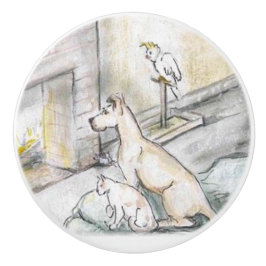 Ron Hevener Familietijd Keramische Knop