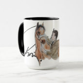 Ron Hevener "Fate of the Stallion" handtekening Mok (Voorkant links)