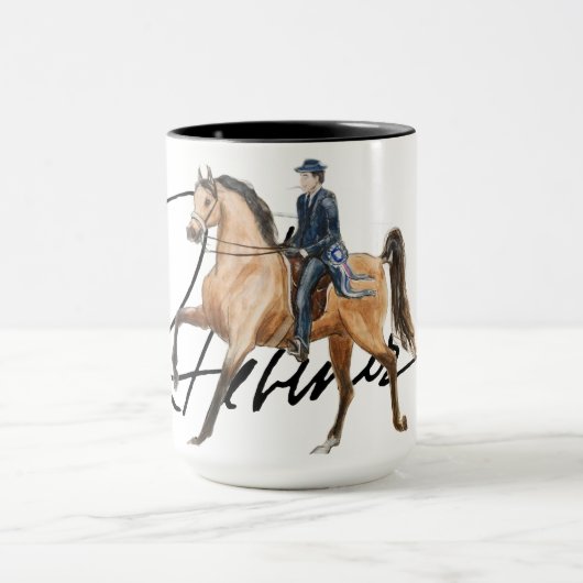 Ron Hevener "Fate of the Stallion" handtekening Mok (Midden)