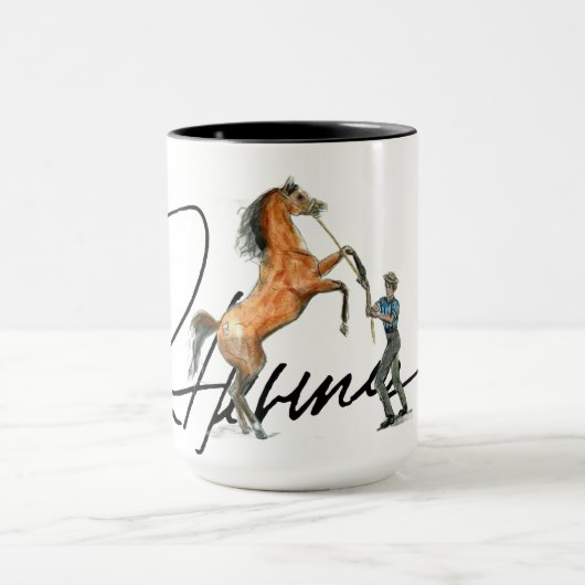Ron Hevener "Fate of the Stallion" handtekening Mok (Midden)