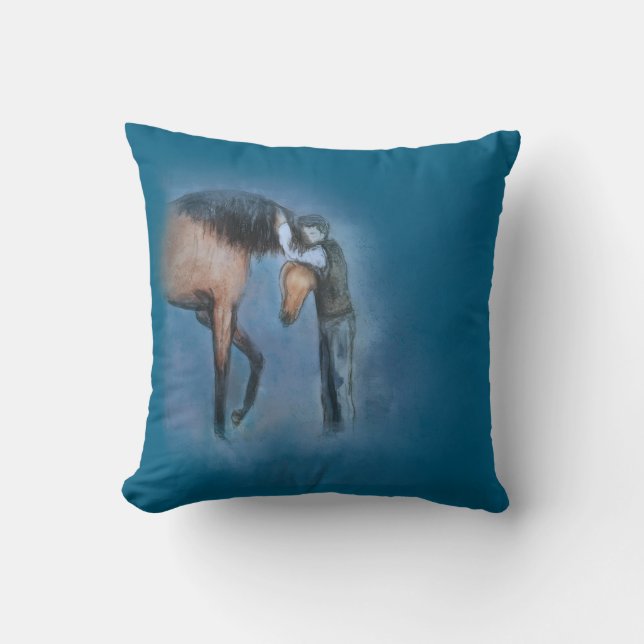 Ron Hevener "Fate of the Stallion" Kussen (Voorkant)