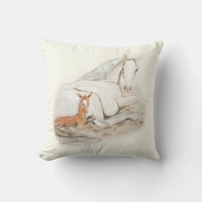 Ron Hevener ""Fate of the Stallion" Kussen (Voorkant)