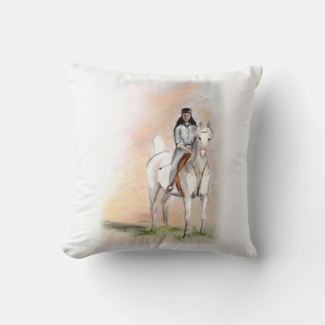 Ron Hevener "Fate of the Stallion" Kussen (Voorkant)