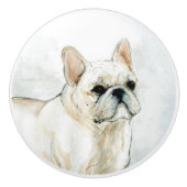 Ron Hevener French Bulldog Keramische Knop (Voorkant)