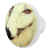 Ron Hevener Greyhound Dog Keramische Knop (Rechts)