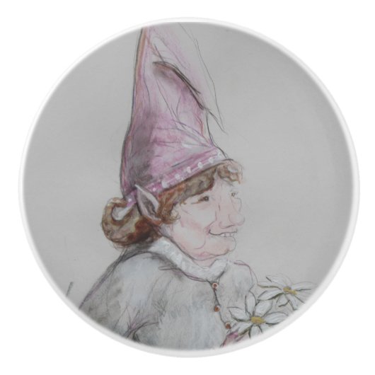 Ron Hevener Lady Garden Spirit Keramische Knop (Voorkant)