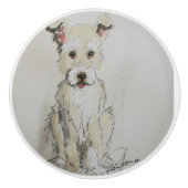 Ron Hevener Scruff Puppy Keramische Knop (Voorkant)