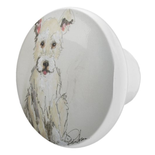 Ron Hevener Scruff Puppy Keramische Knop (Rechts)