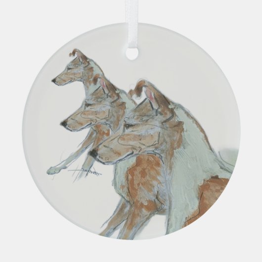 Ron Hevener Smooth Collie Ornament (Achterkant)