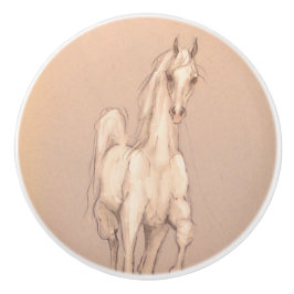 Ron Hevener White Stallion Keramische Knop
