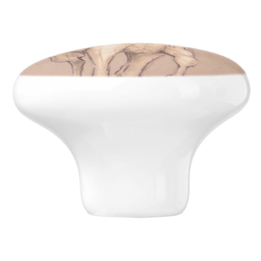 Ron Hevener White Stallion Keramische Knop (Zijkant)