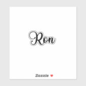 Ron Name - Handgeschreven kalligrafie Sticker (Vel)
