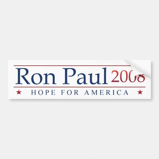 Ron Paul 2008 bumpersticker (Voorkant)