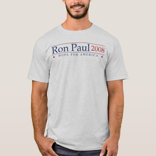 Ron Paul 2008 (Grijze) Revolutie T-shirt (Voorkant)