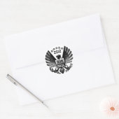 Ron Paul 2012 Black Eagle Ronde Sticker (Envelop)