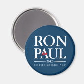 Ron Paul 2012 (blauw) Magneet (Voorkant / Achterkant)