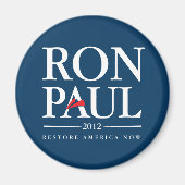 Ron Paul 2012 (blauw) Magneet (Voorkant)