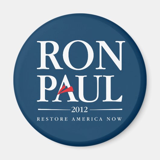 Ron Paul 2012 (blauw) Magneet (Voorkant)
