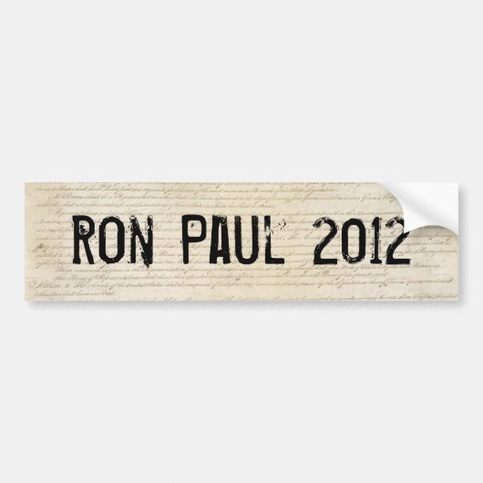 Ron Paul 2012 Bumpersticker (Voorkant)
