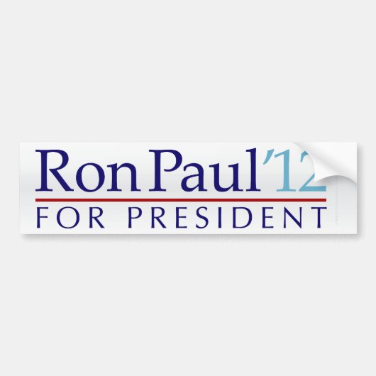 Ron Paul 2012 Bumpersticker (Voorkant)
