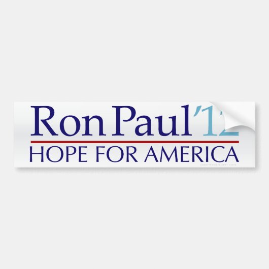 Ron Paul 2012 Bumpersticker (Voorkant)