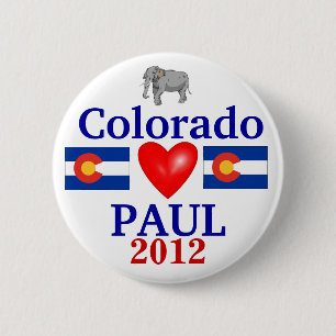 Ron Paul 2012 Colorado Ronde Button 5,7 Cm