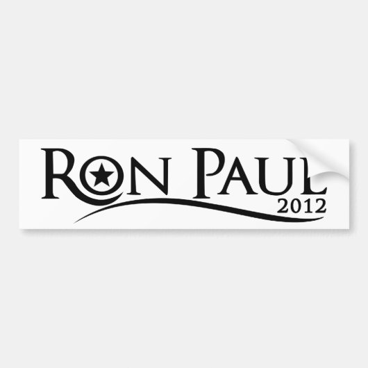Ron Paul 2012 Curve Bumpersticker (Voorkant)