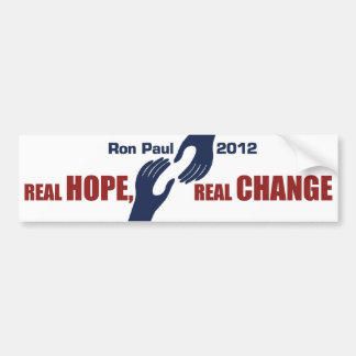 Ron Paul 2012: Echte hoop, echte verandering Bumpersticker