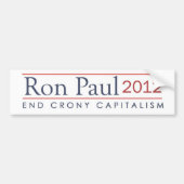 Ron Paul 2012 eindrapatisch kapitalisme Bumpersticker (Voorkant)