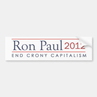 Ron Paul 2012 eindrapatisch kapitalisme Bumpersticker